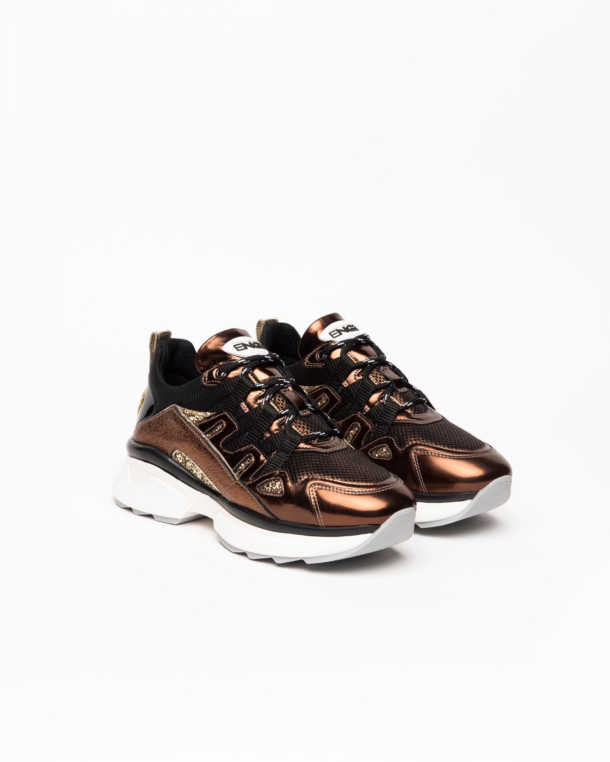 Sneakers Donna in Pelle e Tessuto Tecnico