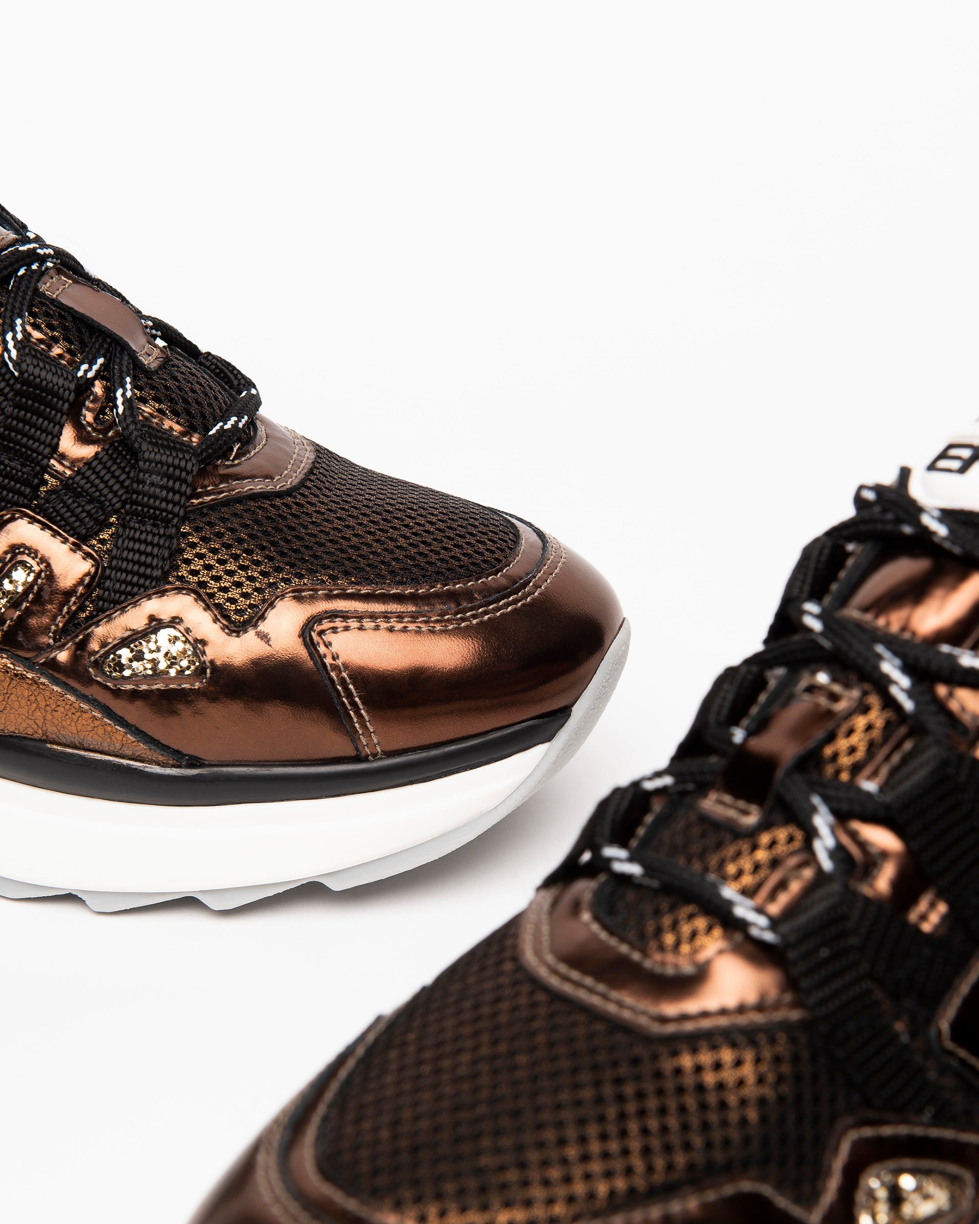 Sneakers Donna in Pelle e Tessuto Tecnico