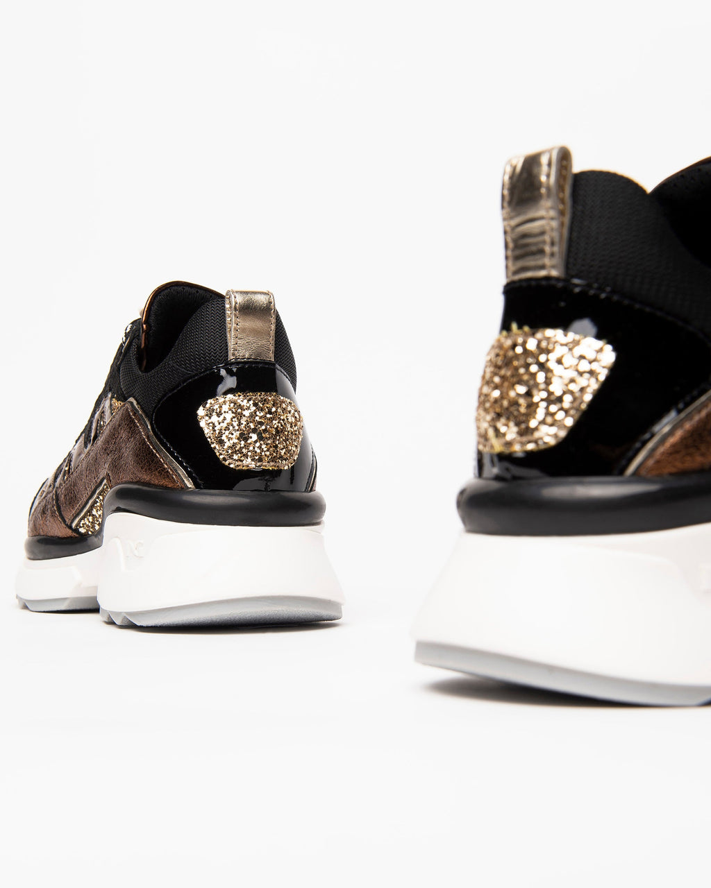 Sneakers Donna in Pelle e Tessuto Tecnico